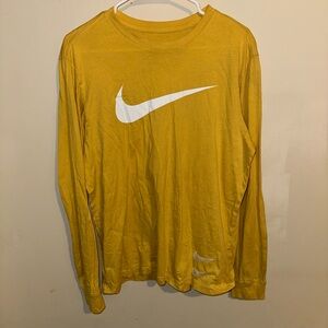 Nike Men's Yellow Long Sleeve Tee